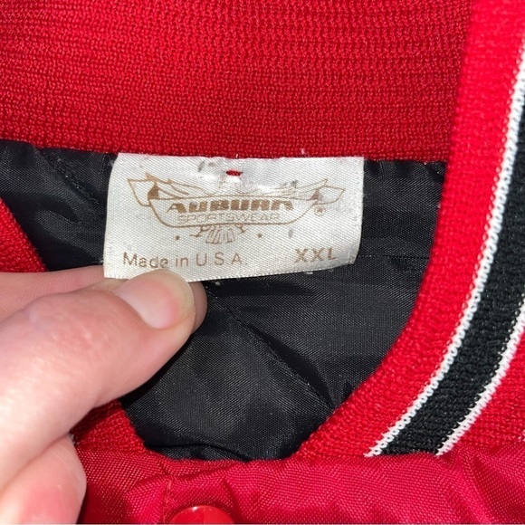 Vtg Harley Davidson Owners Group Red Bomber Nylon Jacket Made In USA Sz XXL - Picture 5 of 11